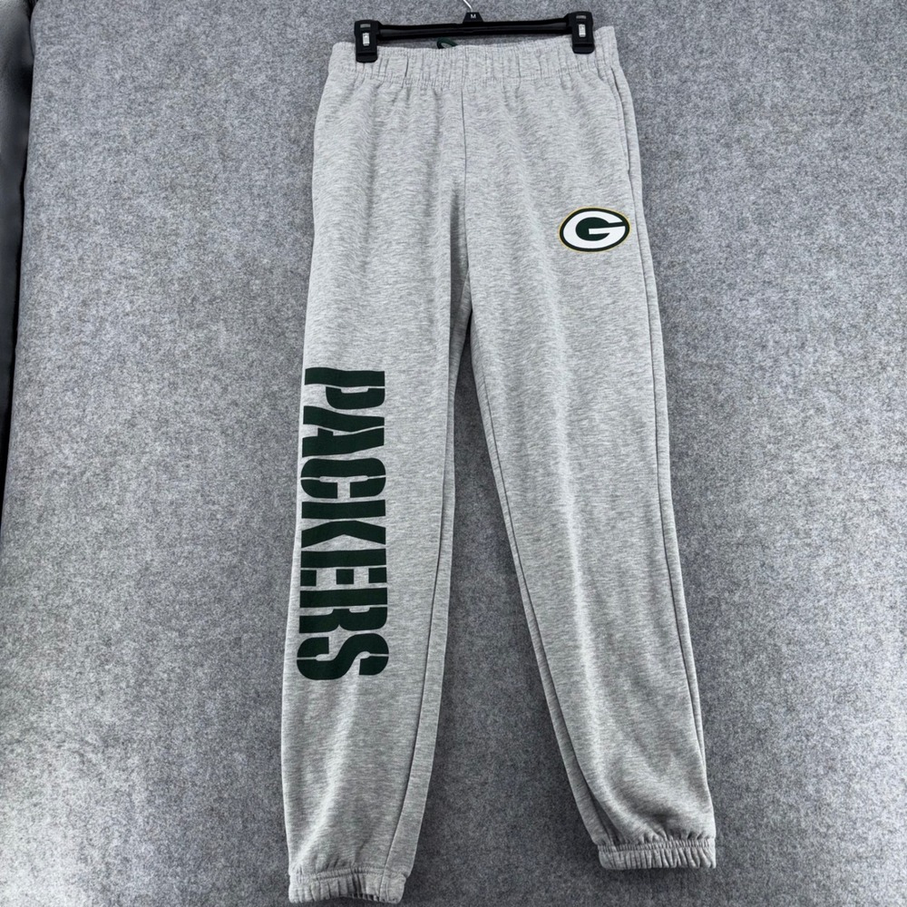 NFL Ultra Game Green Bay Packers Sweatpants Mens Small Gray Fleece Joggers NFL S